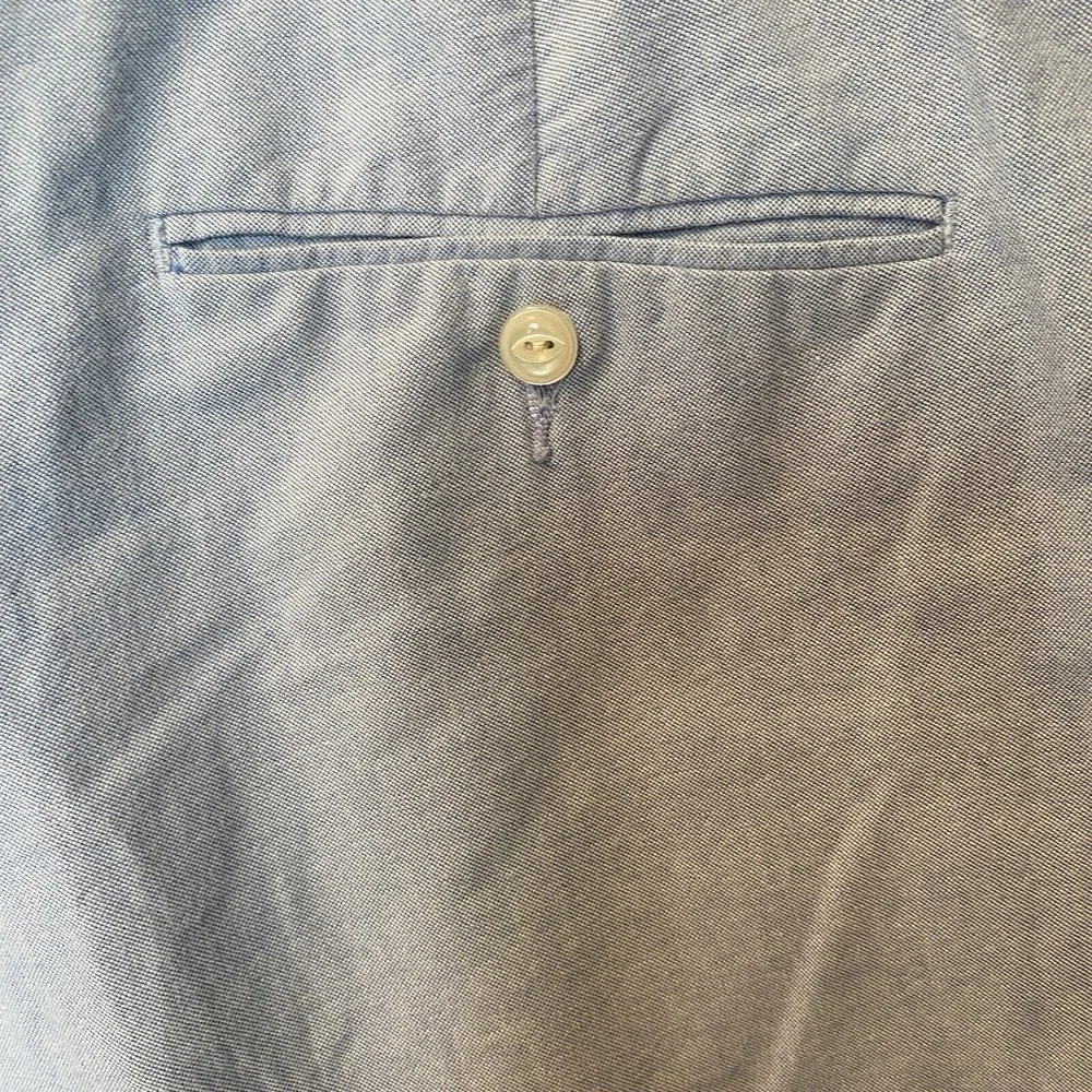 VTG Polo Ralph Lauren Preston Chino Shorts Mens 48B‎ Big Chambray Classic Preppy